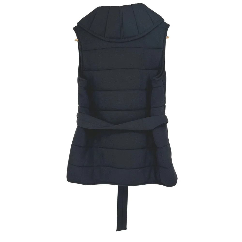 Spanx Puffssentials Puffy Vest Primaloft Quilted Tie Belt Shawl Collar XS NWT‎